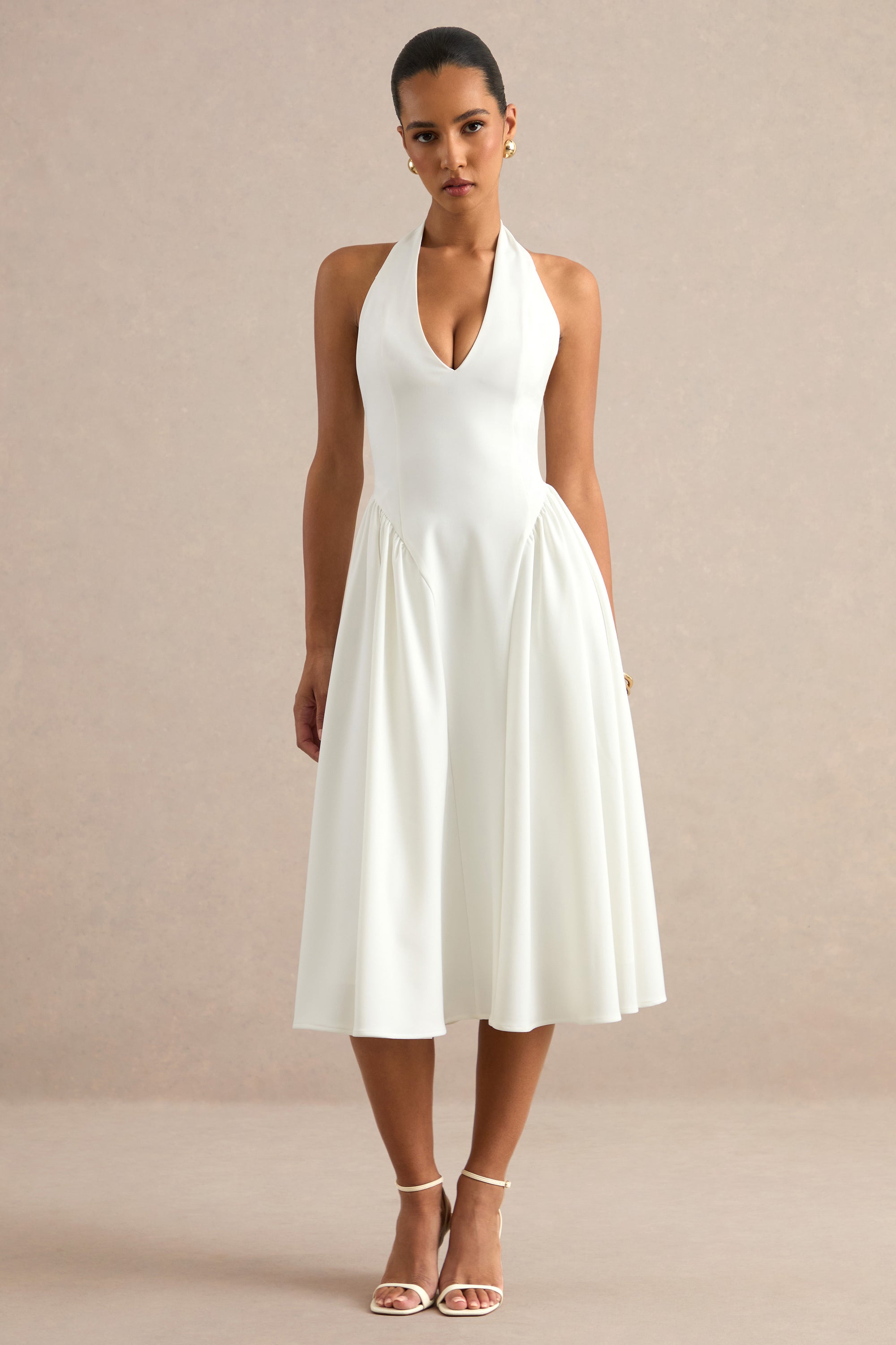 ECM_HR_CL138787110 - Mirel _ White Halter-Neck Midi Dress 0.jpg