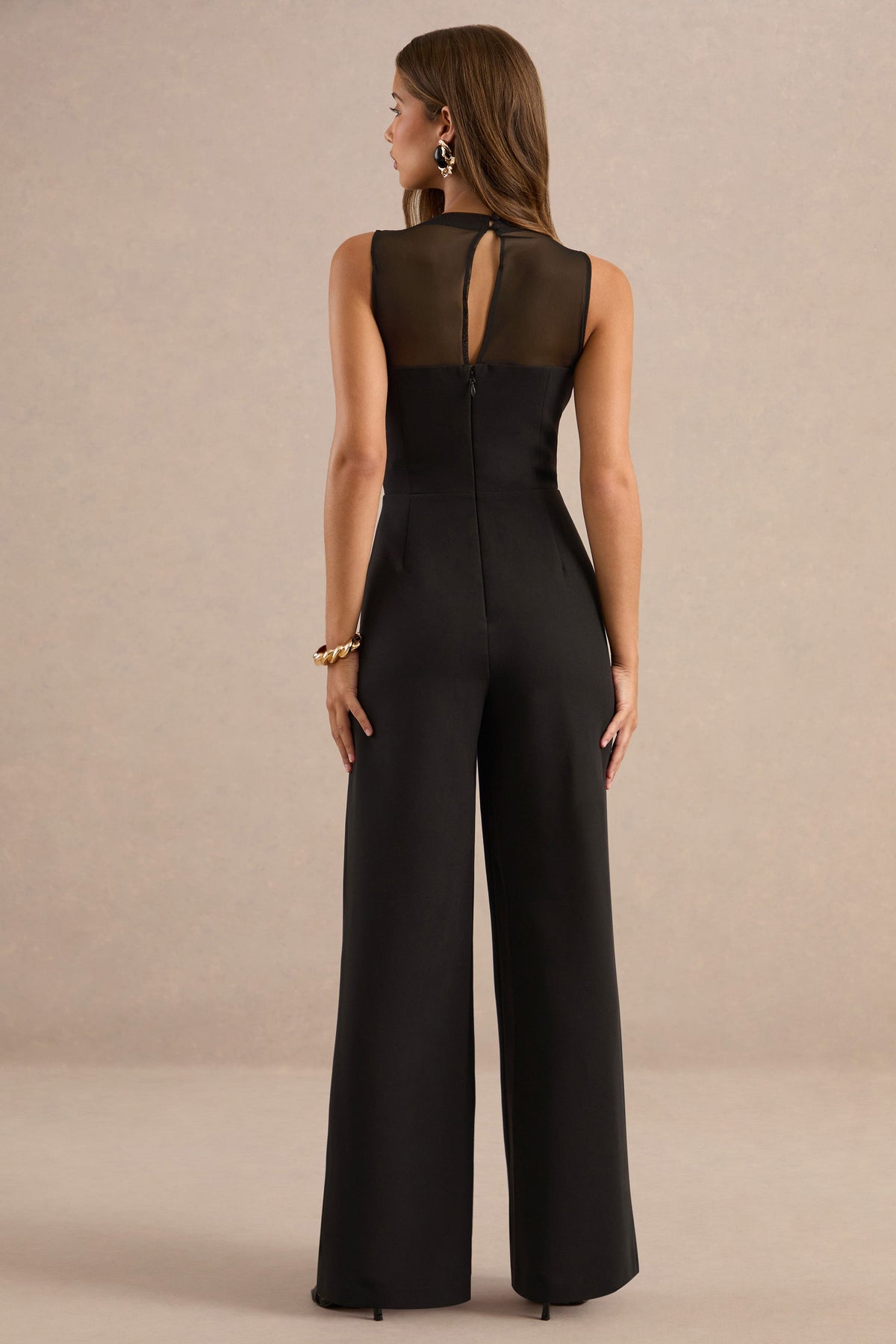 CL13879100106_ECM_HR_CL138791001_-Neriah_Black_High-Neck_Jumpsuit_With_Sheer_Detail_And_Draped_Detailing5