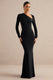 ECM_HR_CL138794001 - Florabella | Black Asymmetric-Neck Long Sleeve Maxi Dress 0.jpg