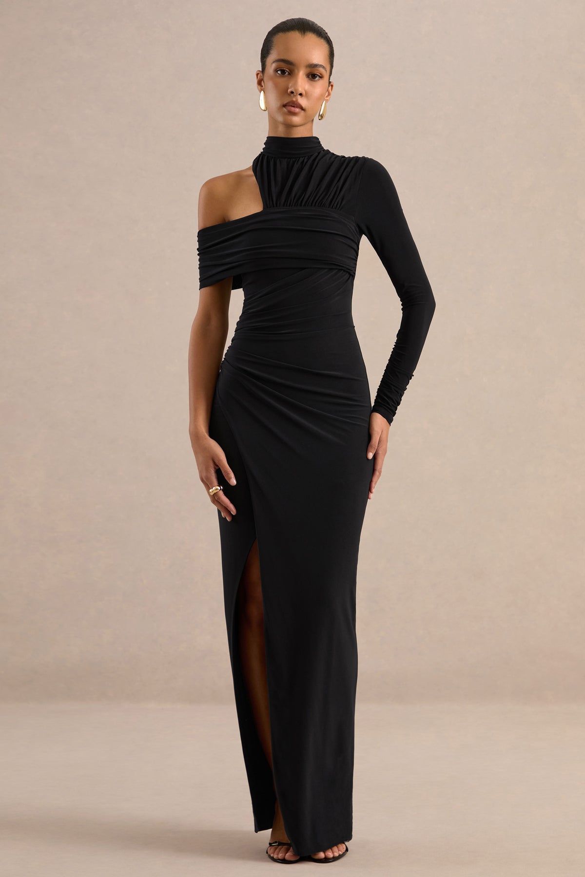 ECM_HR_CL138815001 - Valeska Black High-Neck Maxi Dress With Front Split2.jpg