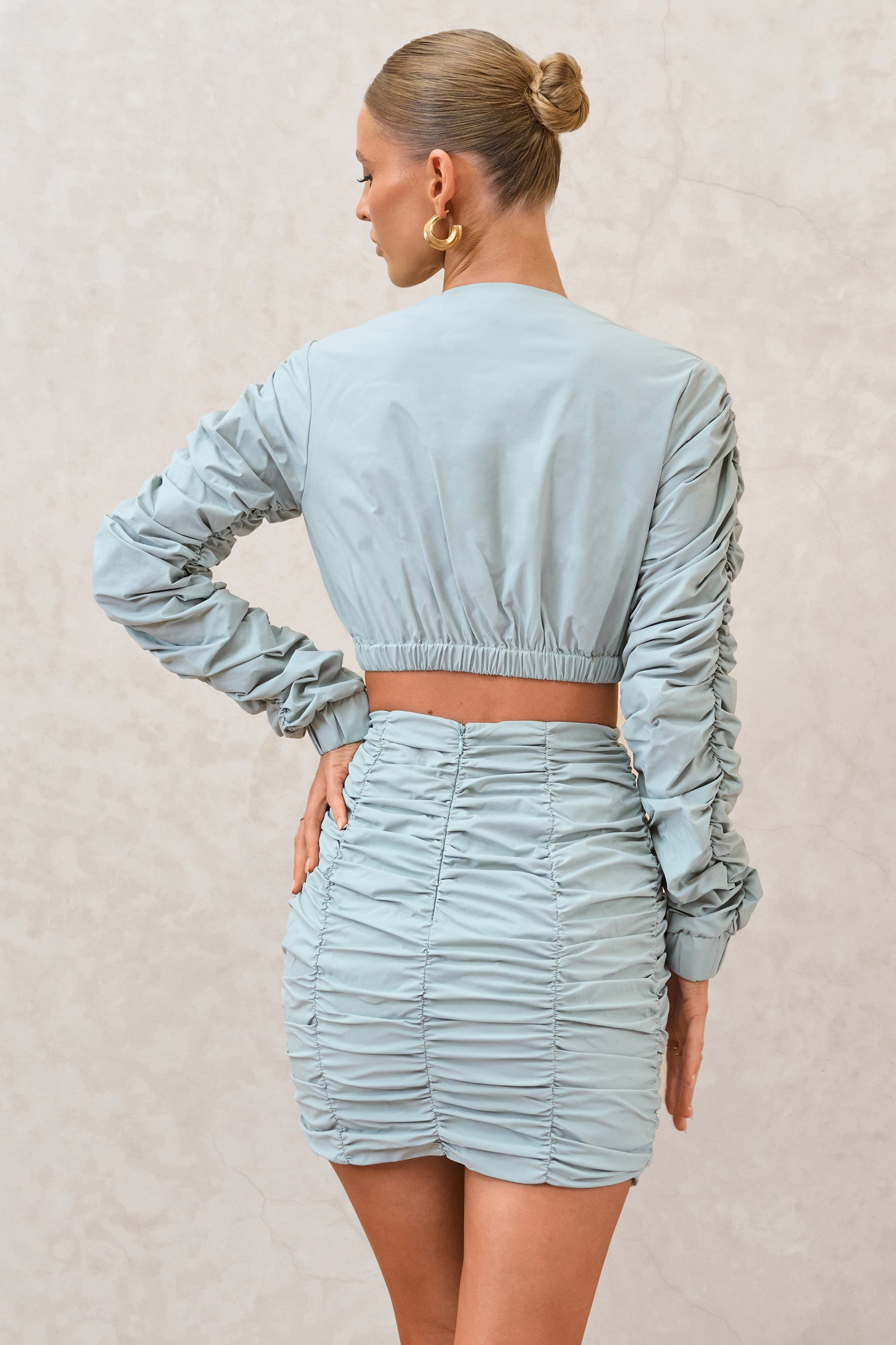 Break Of Day | minifalda fruncida Verde sage