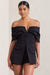 Damsel | Mono Corto escote Bardot con corsé negro