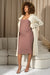 Shiloh | Vestido Midi de premamá en Color Topo Cálido
