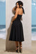 Saint-Malo | Vestido Midi Negro con Cuello Halter