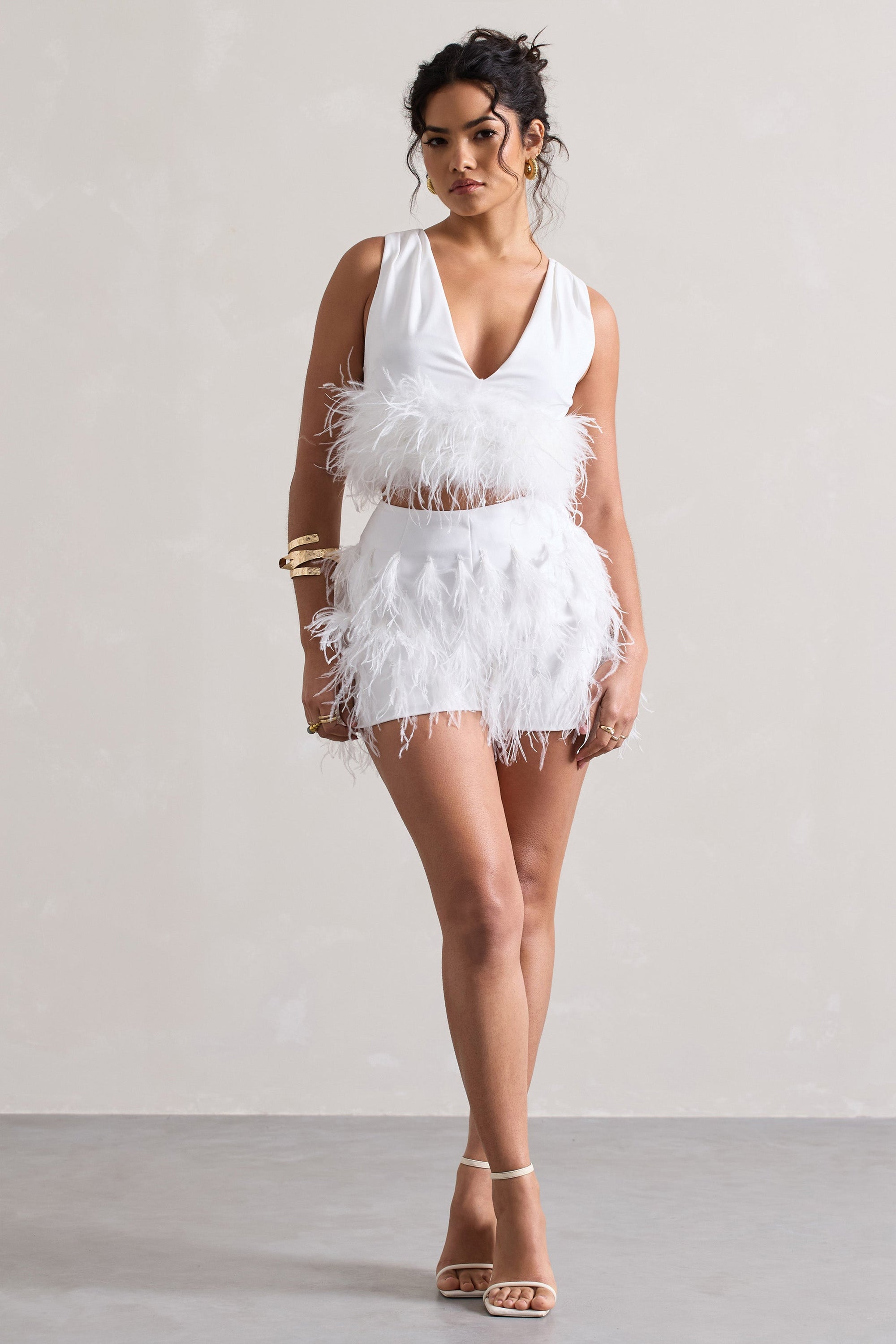 Encore | Shorts Pluma Blanca