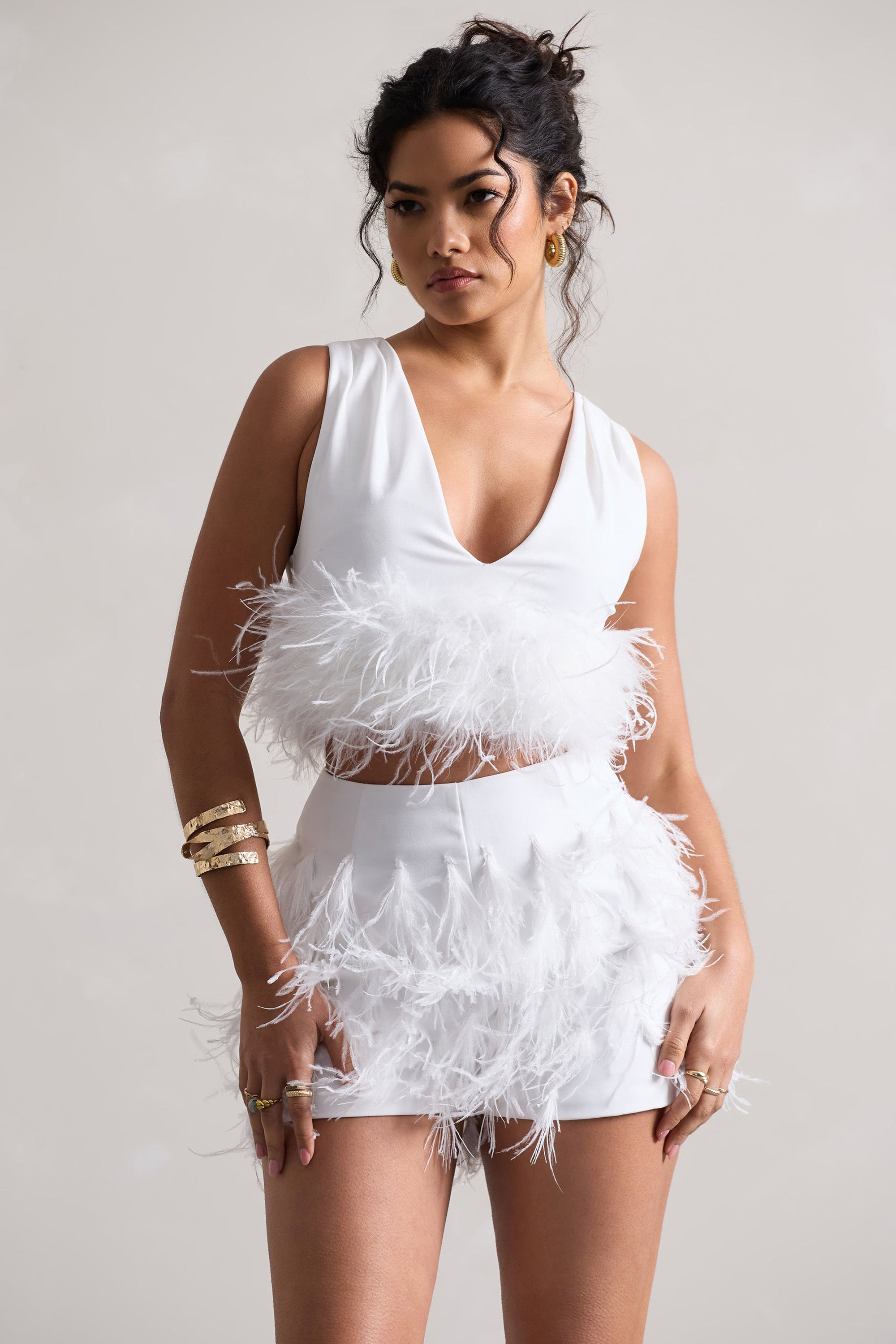 Encore | Shorts Pluma Blanca