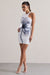 Euphoric | Vestido Corto Bodycon de Una Manga con Estampado Mono