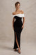 WB_HR_CL127770225-EvaBlack_WhiteBardotBowDetailMaxiDressWithThighSplit0