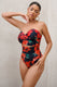 Oyster | Bañador Bardot con estampado múltiple