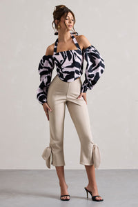 WB_HR_CL132248018-TheatricZebraPrintHalter-NeckCorsetTopWithPuff-Sleeves_HR_CL132253059-OnStageChampagneCroppedCapriPantsWithKnotDetail7