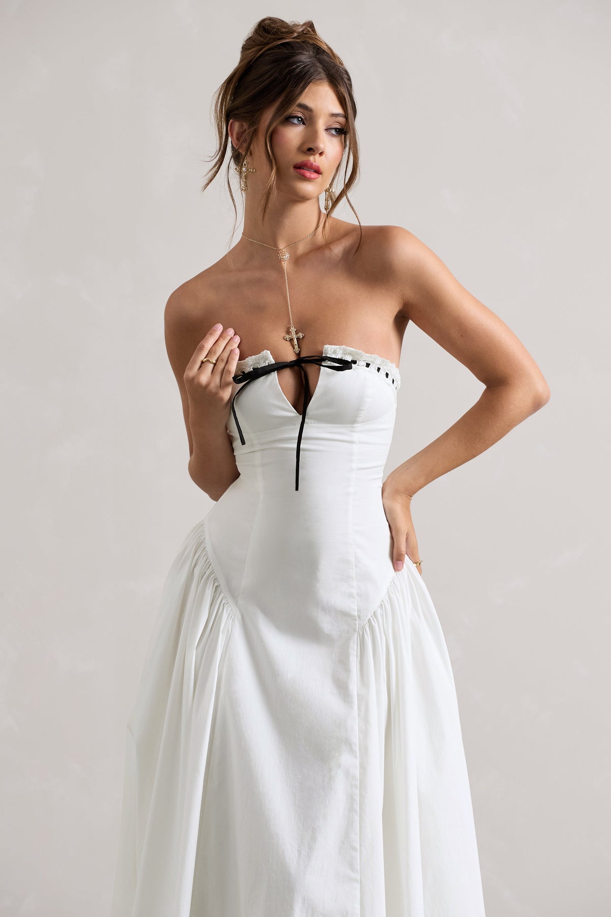 WB_HR_CL134717005-SerrentiWhitePoplinStraplessLaceDetailMidiDressWithVolumeSkirt10