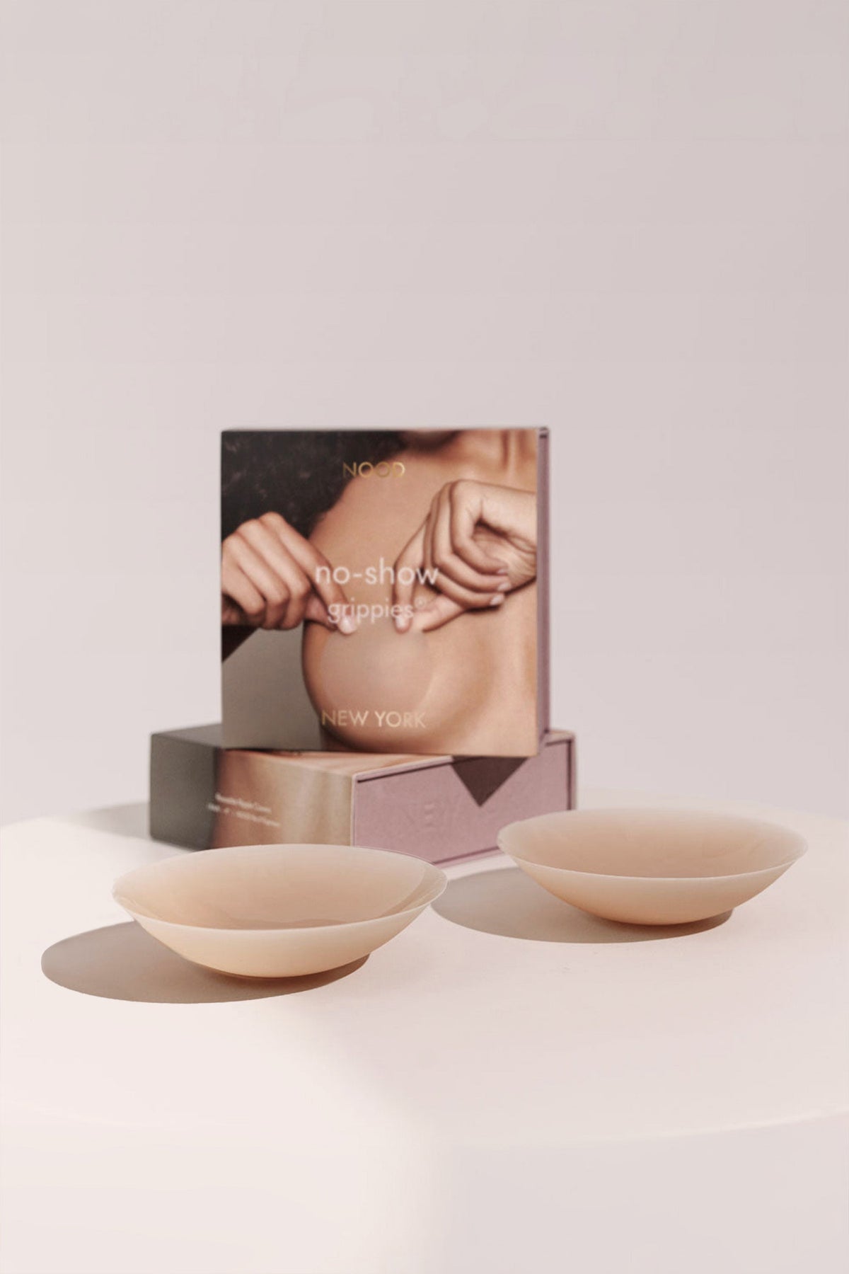 Grippies No-Show | Pezoneras de silicona mate en color beige