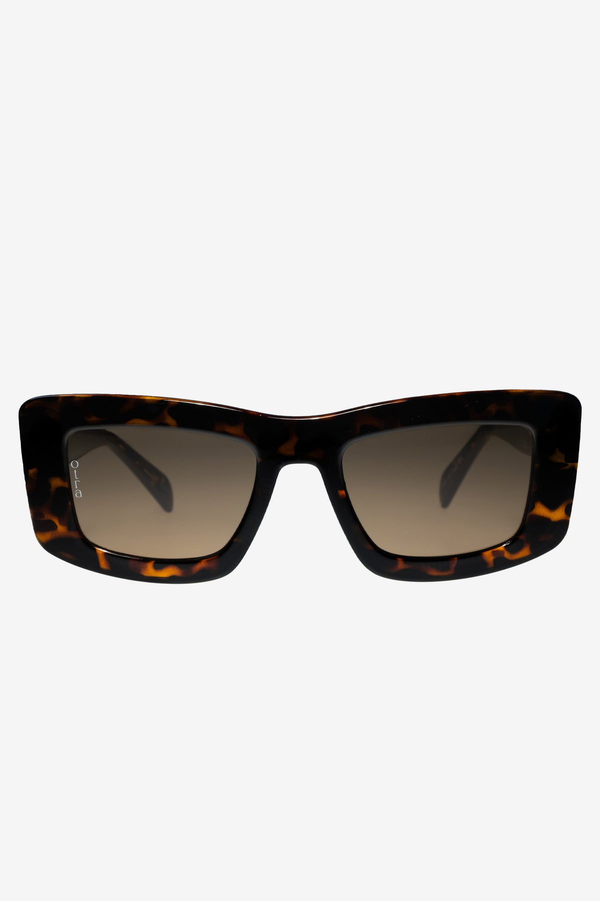 Marsha | Otra Gafas de Sol Cat-Eye Gruesas de Carey con Lentes Marrones