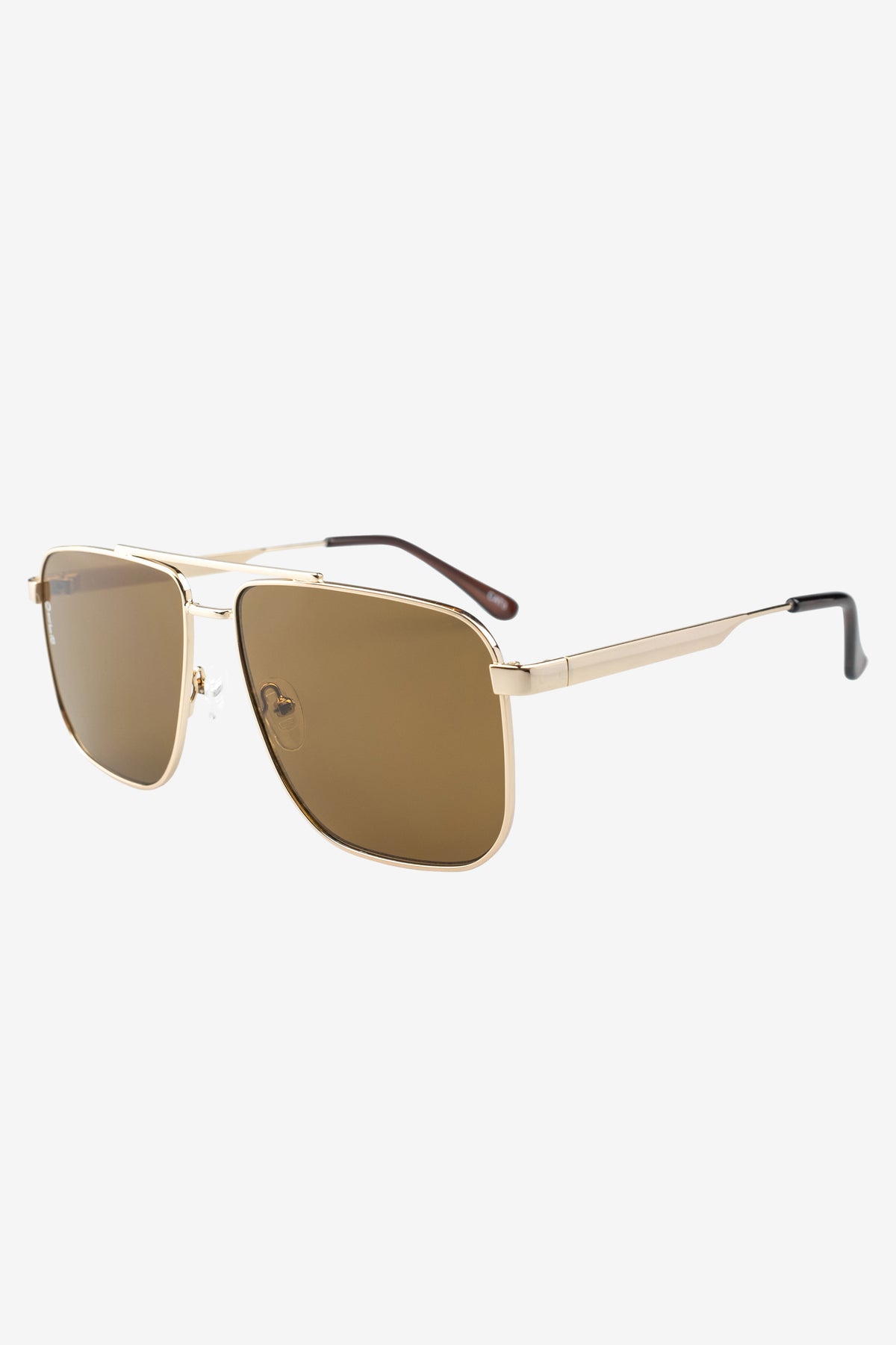 Sorrento | Gafas de sol marrones sobredimensionadas Otra Gold