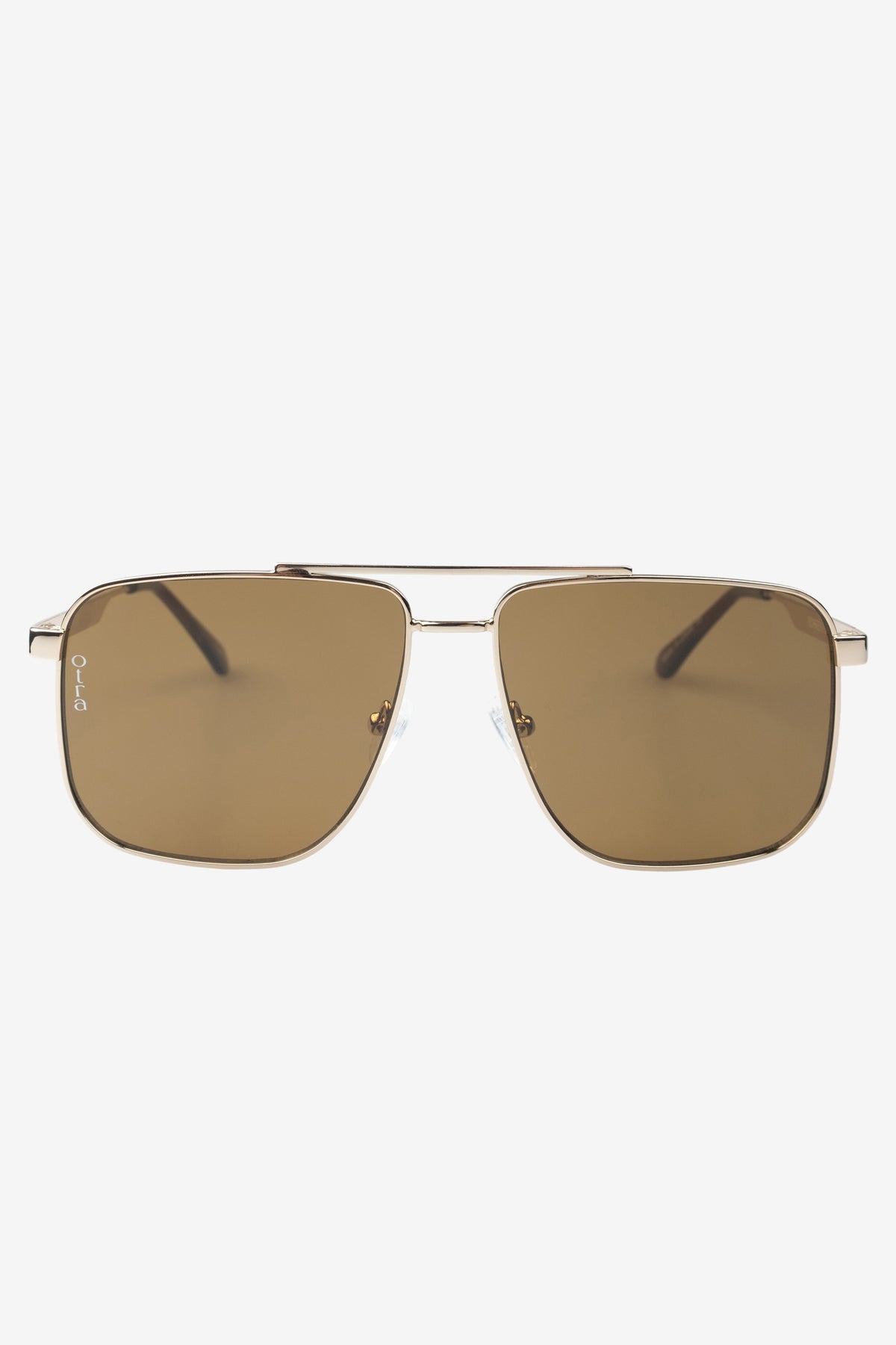 Sorrento | Gafas de sol marrones sobredimensionadas Otra Gold