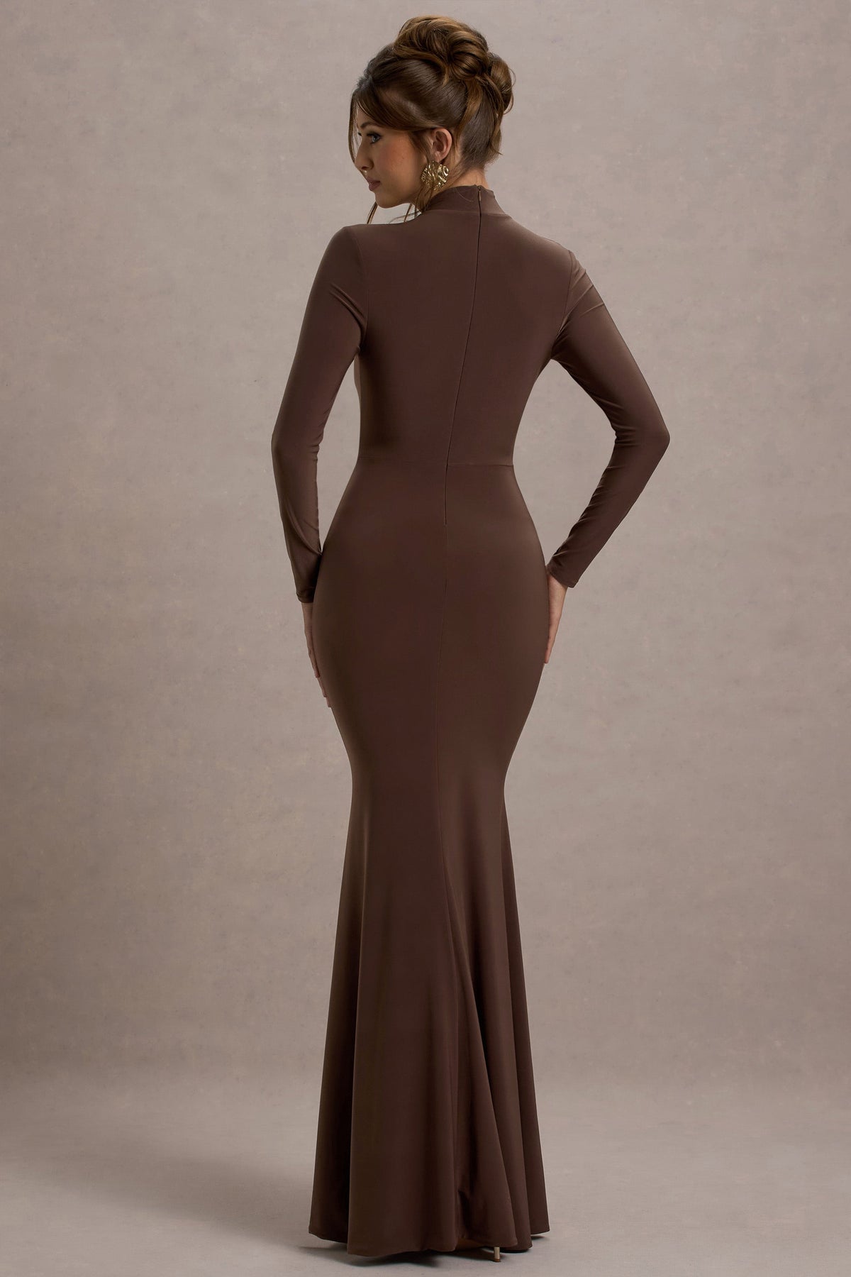 Tova |  Vestido largo en color chocolate