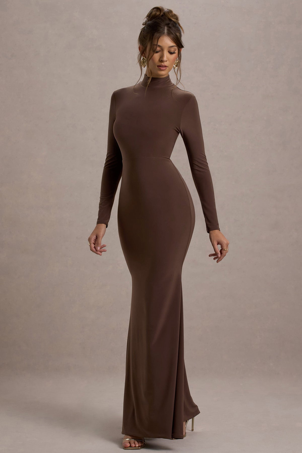 Tova |  Vestido largo en color chocolate