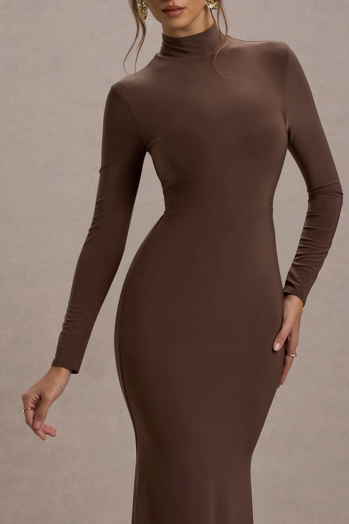 Tova |  Vestido largo en color chocolate
