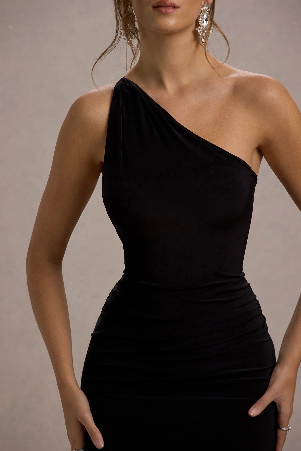Dressing Up | Vestido Largo asimétrico con Espalda descubierta Negro