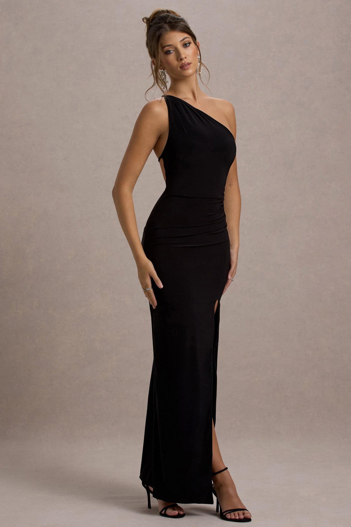Dressing Up | Vestido Largo asimétrico con Espalda descubierta Negro